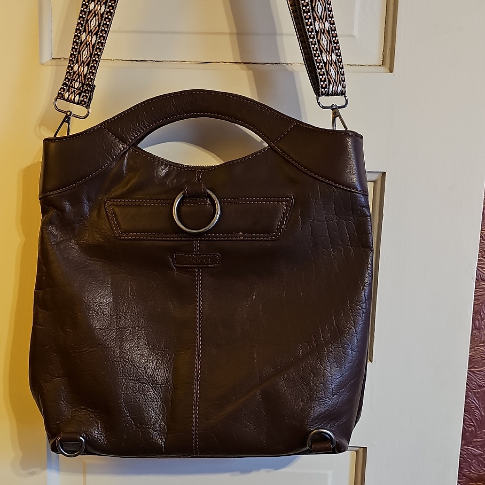 Chic Brown Leather Shoulder Bag